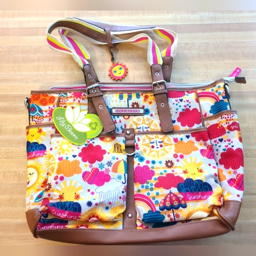 Lily Bloom Rain and Sunshine Tote Bag